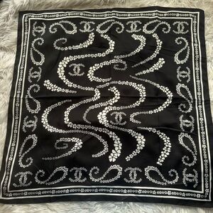 Chanel luxury vibes silky scarf 35x35‼️LAST ONE LEFT